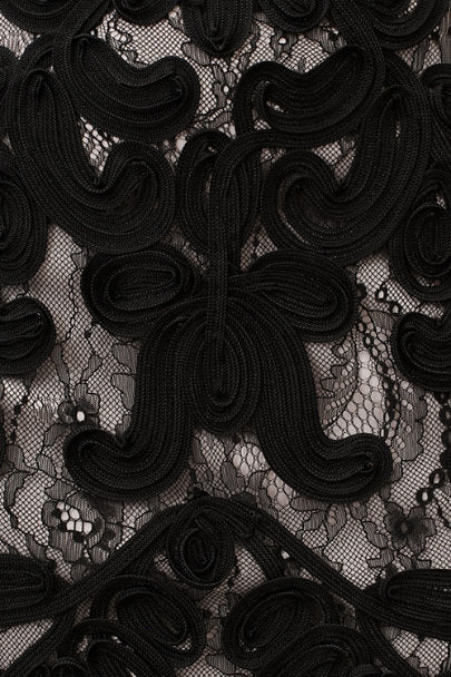 JS Collections EMBROIDERED ON LACE COCKTAIL DRESS
