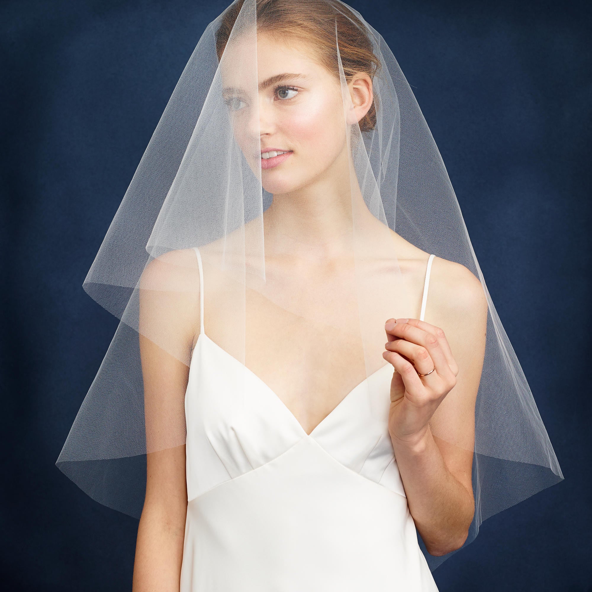 J. Crew Twigs & Honey single layer fingertip veil