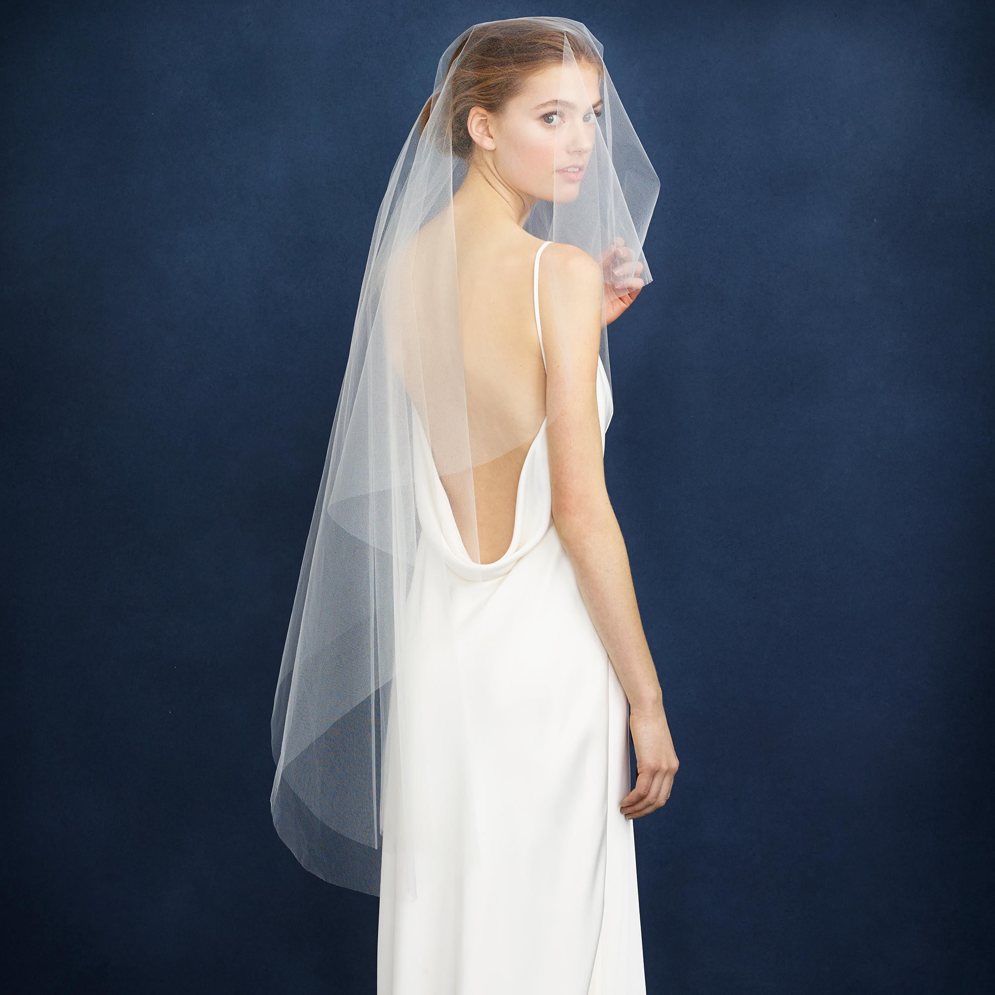 J. Crew Twigs & Honey single layer fingertip veil