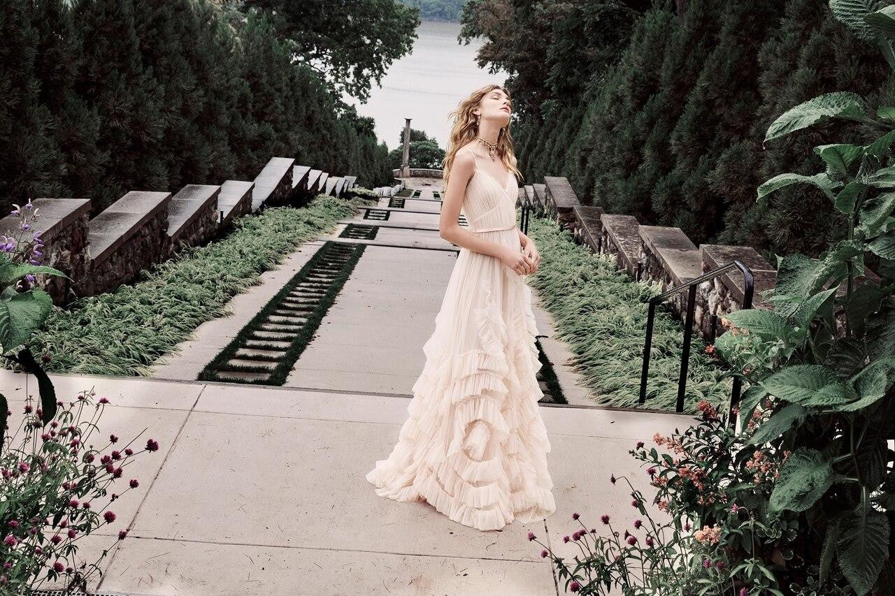 BHLDN Marchesa Notte Greer Gown - Blush