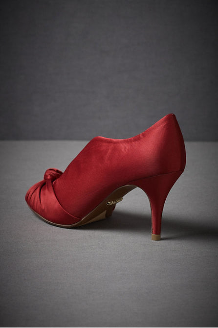 Knotted Peep-toes - Red