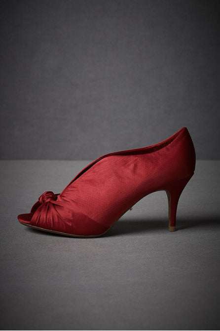 Knotted Peep-toes - Red