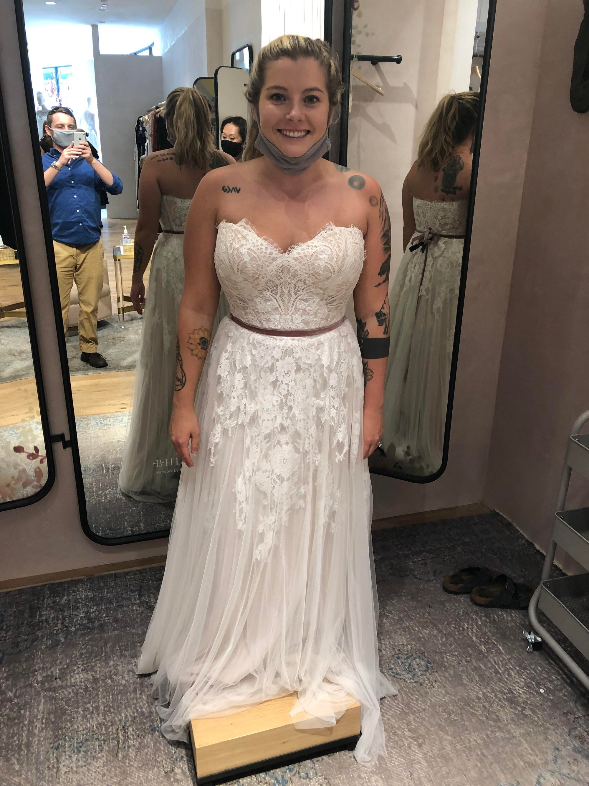 BHLDN Willowby Geranium Gown