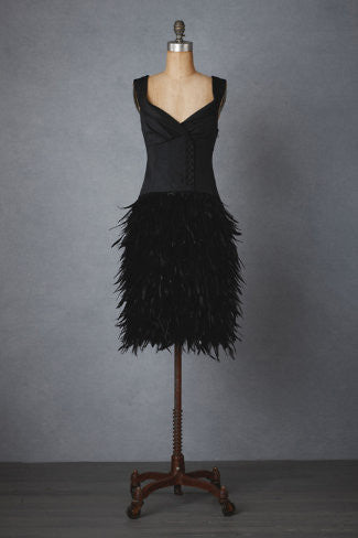 BHLDN Frolicking Feathers Skirt - Black