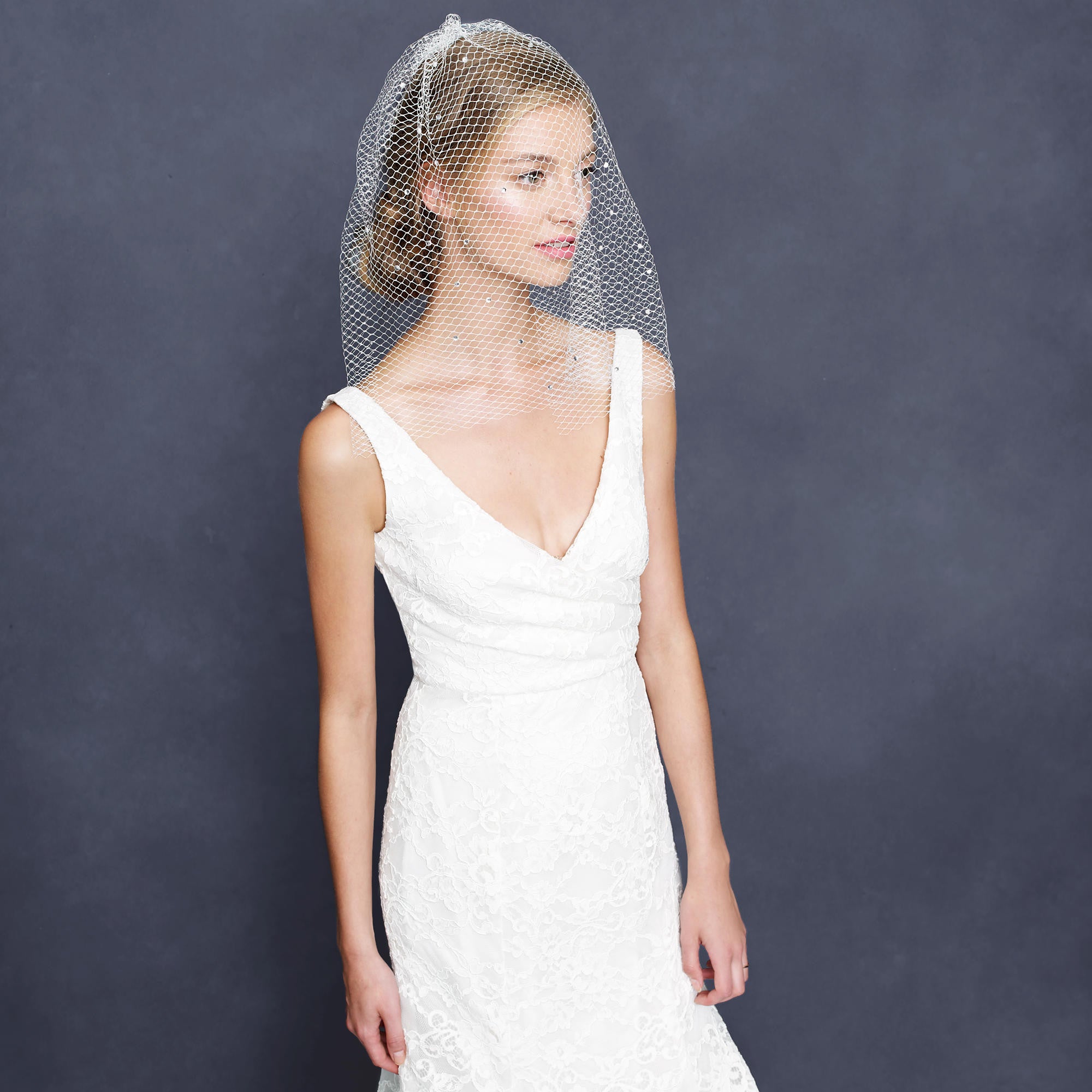 J. Crew Rhinestone Blusher Veil