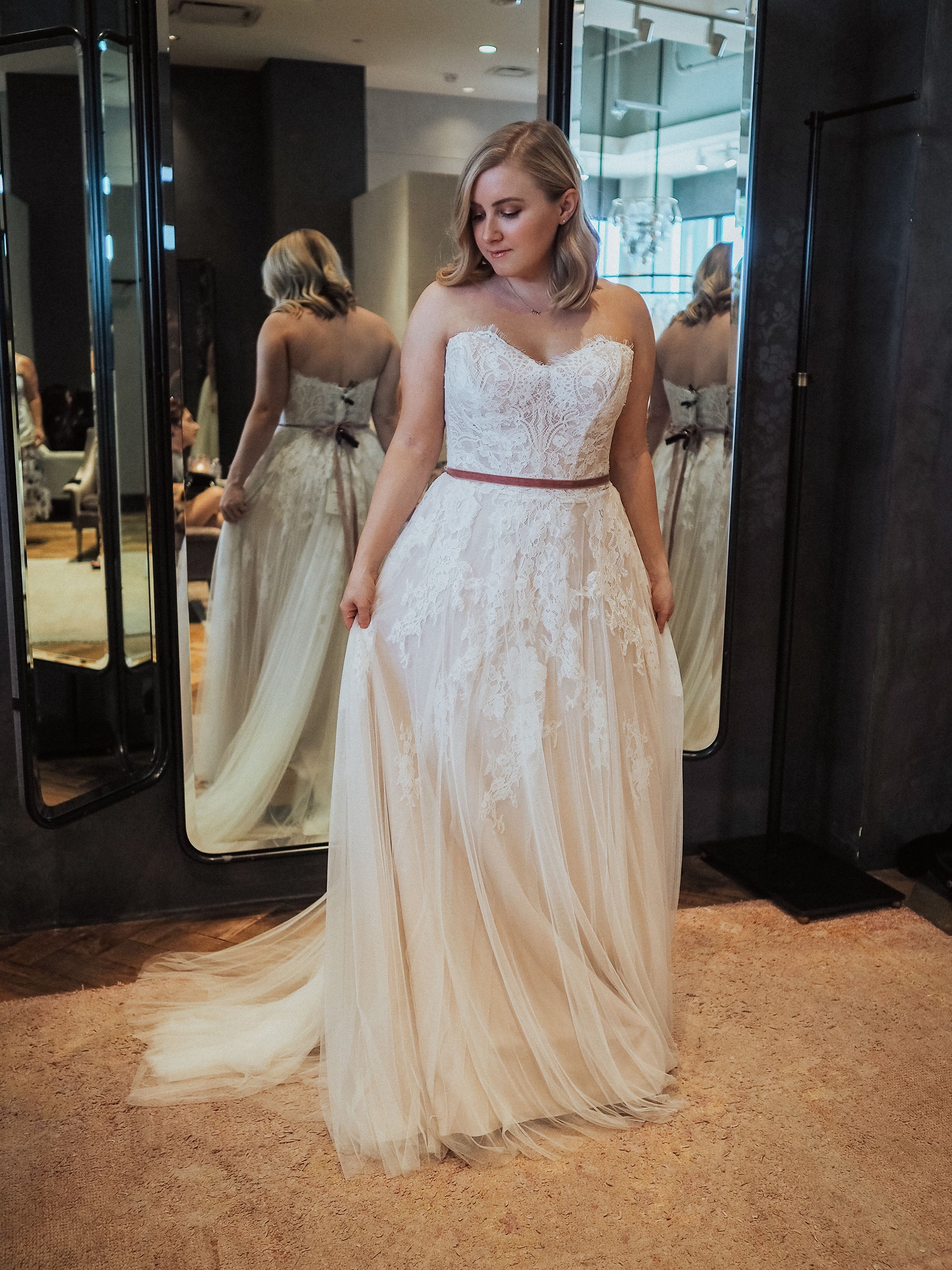 BHLDN Willowby Geranium Gown