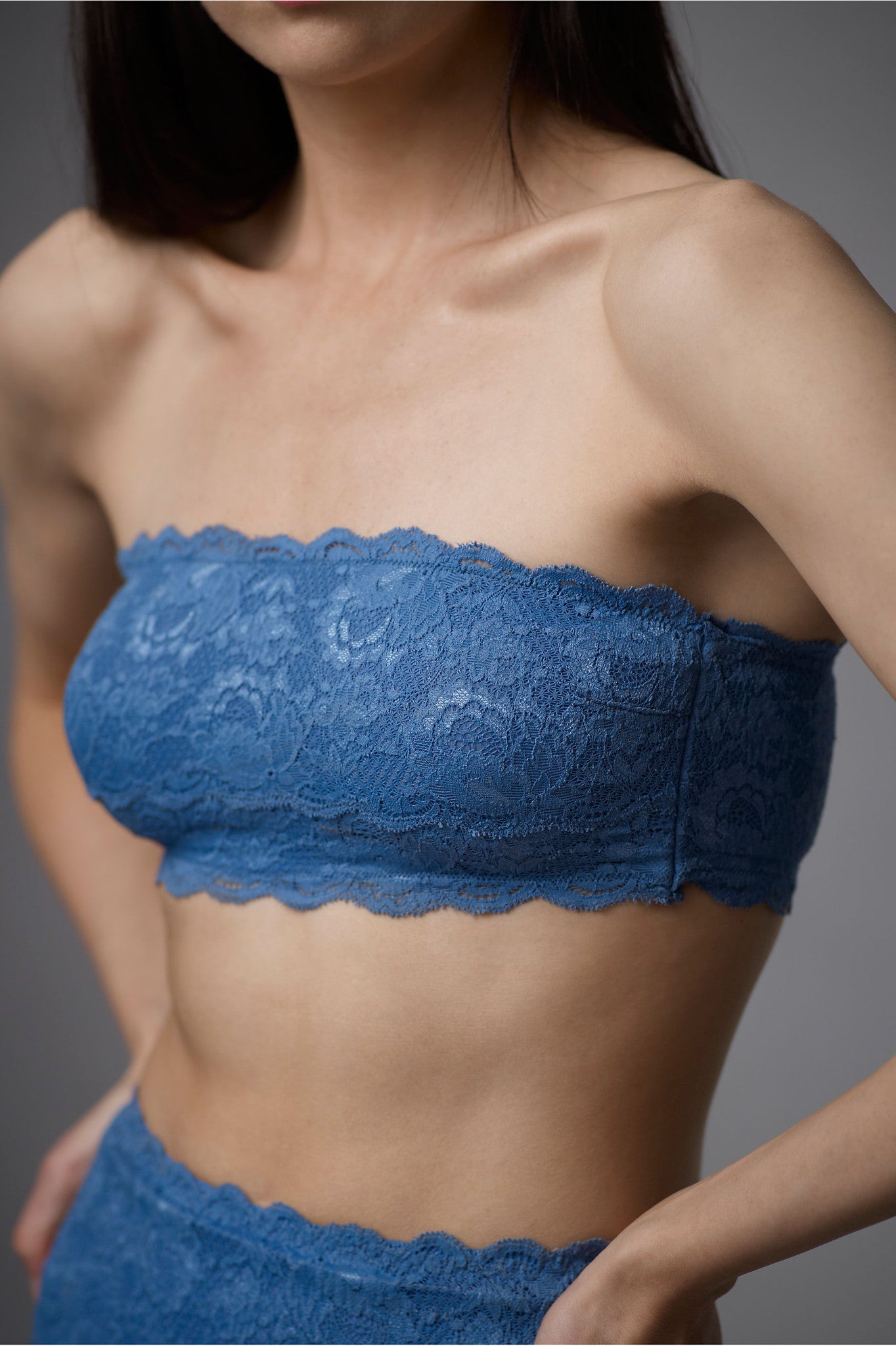 Never Say Never Flirtie Bandeau Bra - Blue