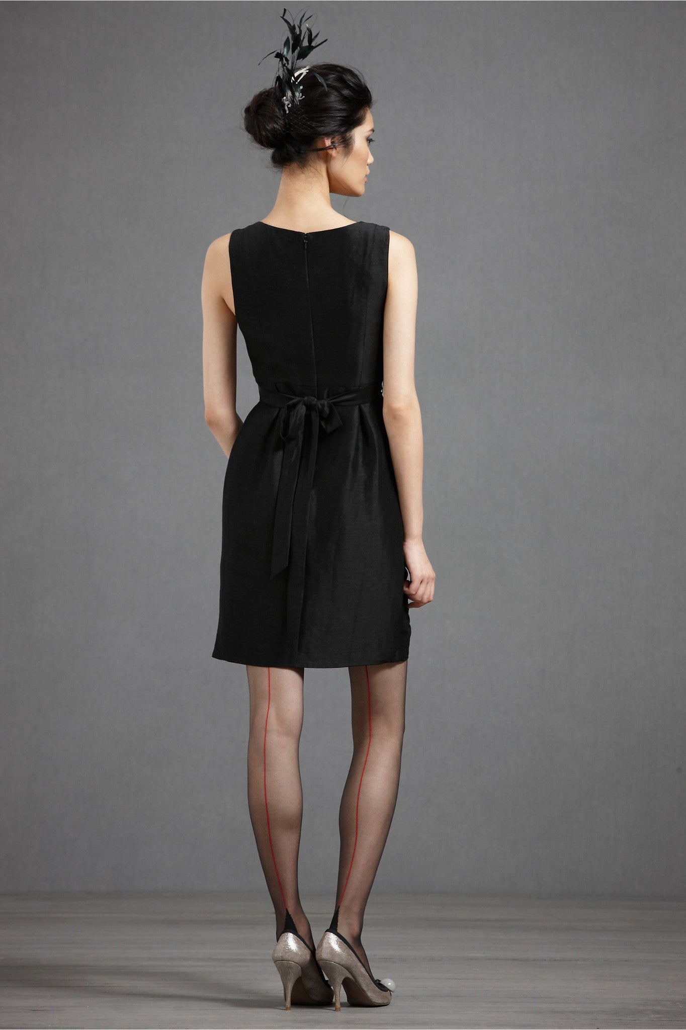 Starburst Pleated Shift Black Back