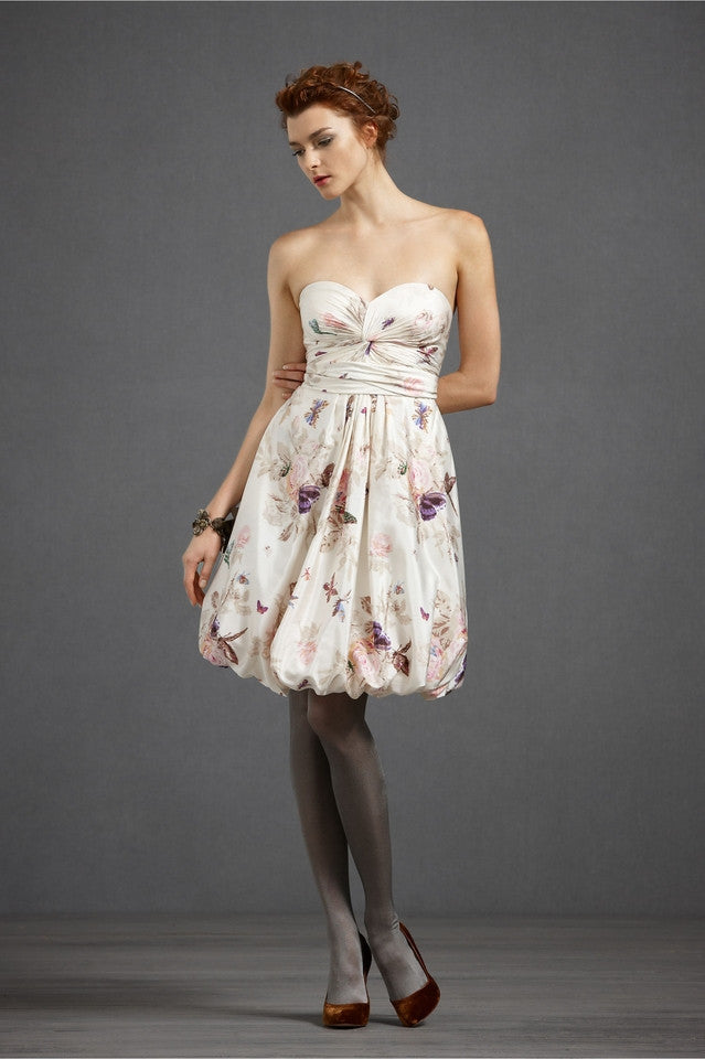 BHLDN Floral Twirled Sweetheart Dress Main