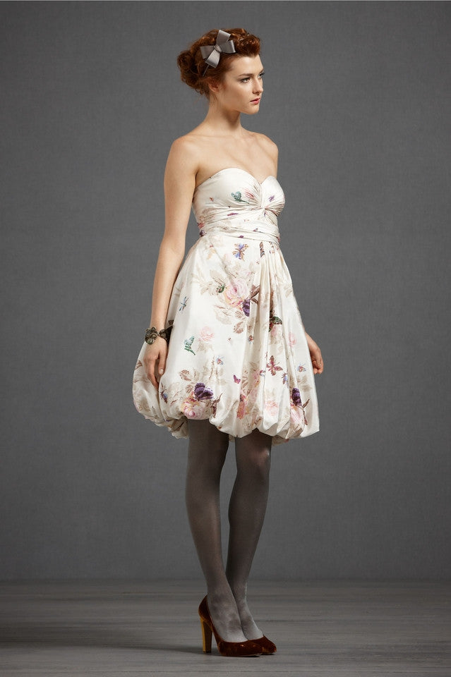 BHLDN Floral Twirled Sweetheart Dress Side