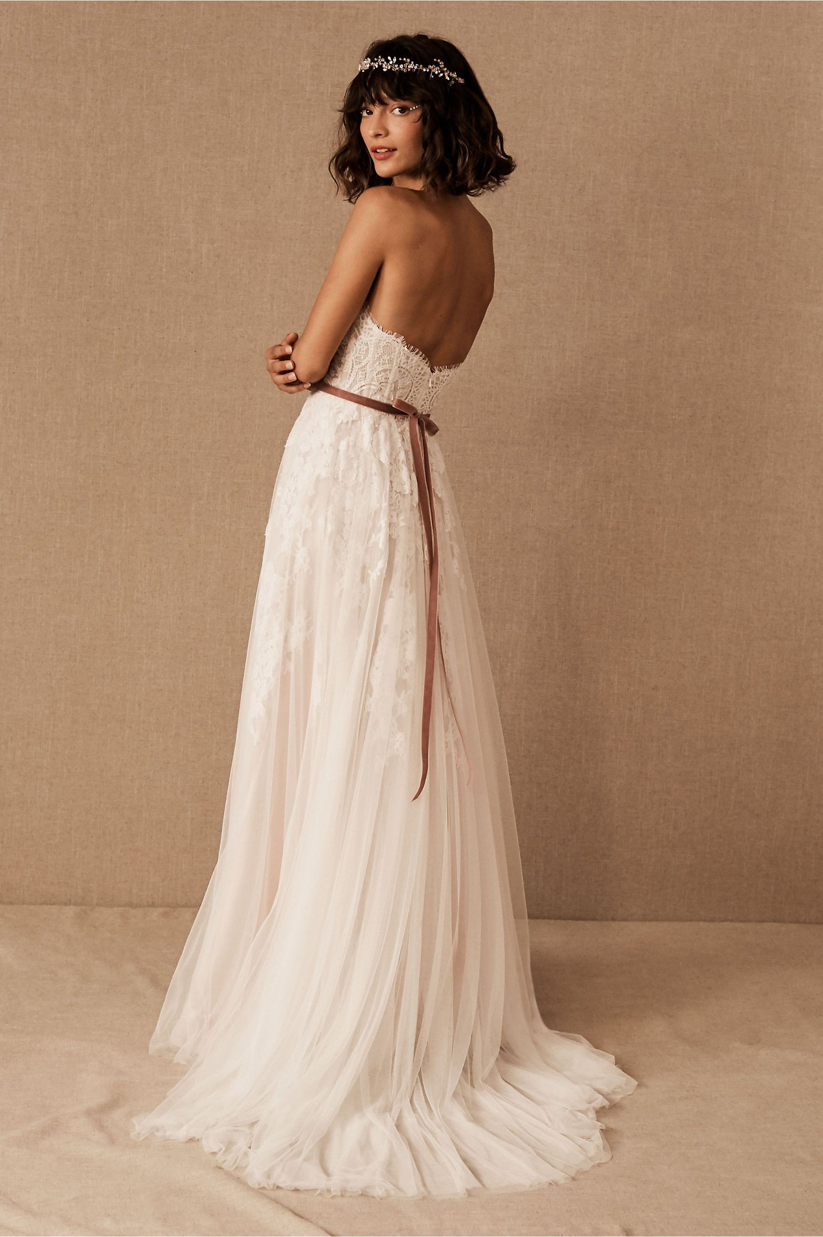 BHLDN Willowby Geranium Gown