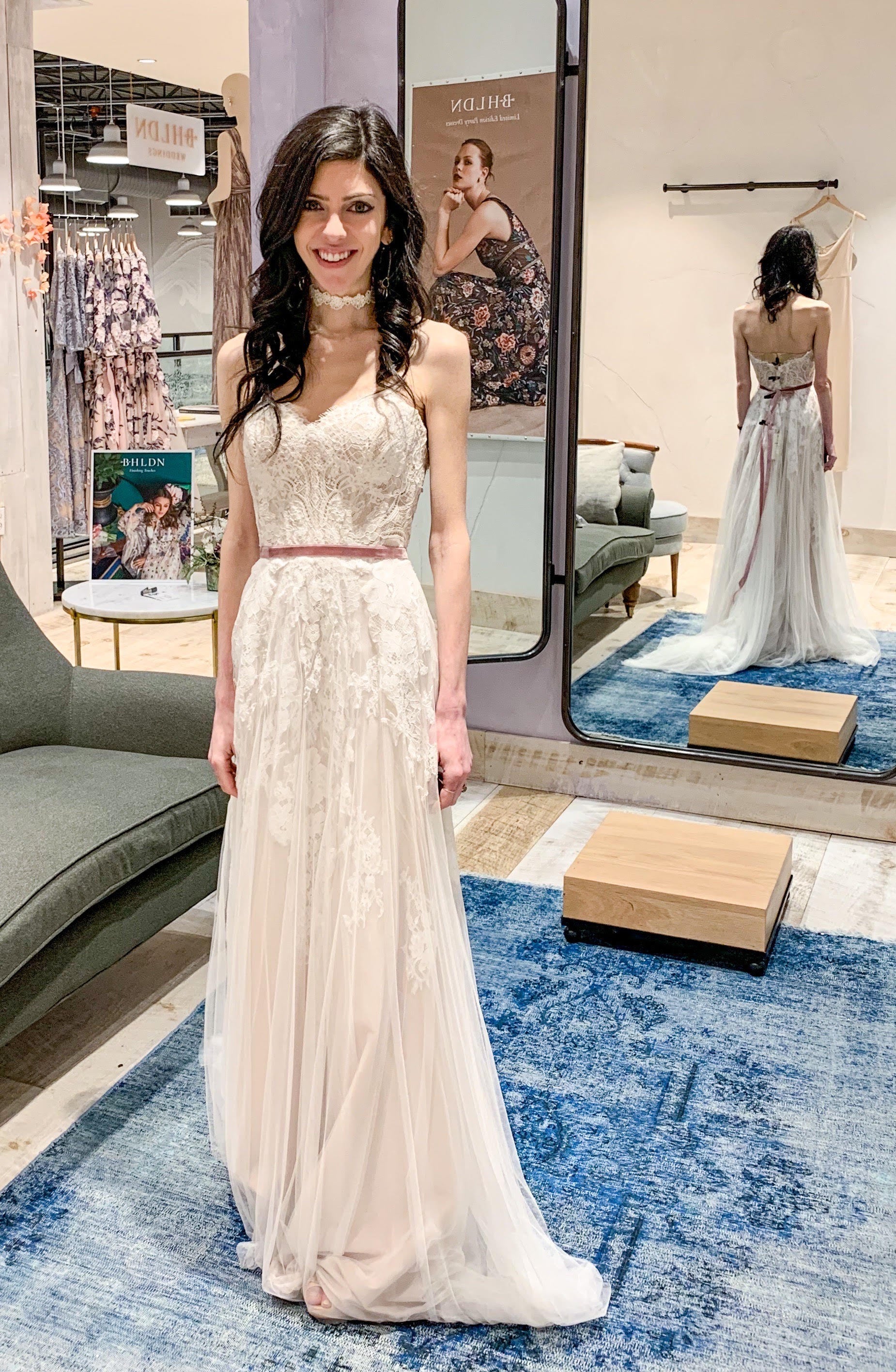 BHLDN Willowby Geranium Gown